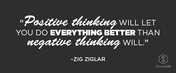 The power of positive thinking quote by Zig Ziglar