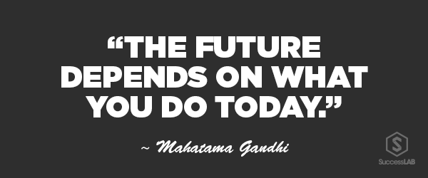 Future-Building Quote by Mahatma Gandhi